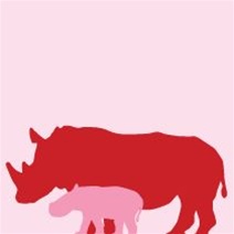 avalisa Animals Collection Wall Art - Rhinos