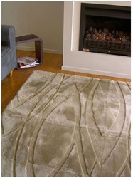 Bowron Sheepskin Geometric Design Rug - Curves