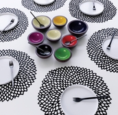 Chilewich Pressed Dahlia Round Tablemats