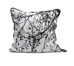 Ferm Living Treebomb Silk Pillow - Black