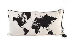 Ferm Living World Map Pillow