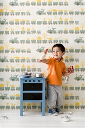 Ferm Living Kids Tiny Train Wallpaper