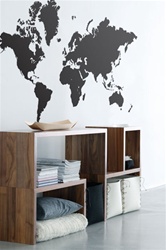 Ferm Living World Map Wall Sticker