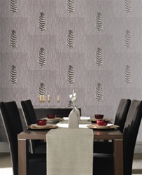 Graham & Brown Bitter Feather Wallpaper - Dark Grey