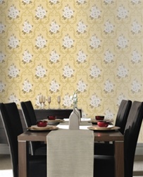 Graham & Brown Elixir Dauphin Wallpaper - Pale Mustard