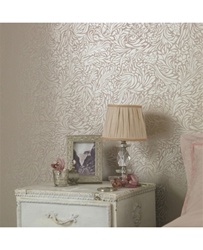 Graham & Brown Lucille Wallpaper By Monsoon - Pink