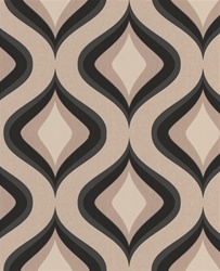 Graham & Brown Trippy Wallpaper - Charcoal