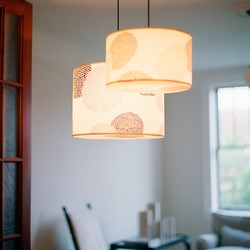 Lights Up! Meridian Pendant Lamp in Silk & Linen Shades