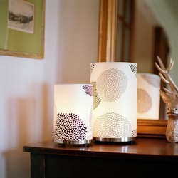 Lights Up! Meridian Table Lamp-Silk & Linen Shades