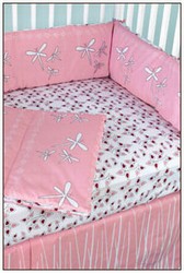 modernbasics Boo Crib Set - Pink Dragonfly