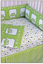 modernbasics Boo Crib Set - Green Frog