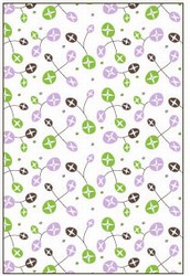 modernbasics Boo Crib Sheet - Green/Lavender Lily Pads