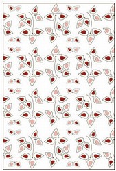 modernbasics Boo Crib Sheet - Pink/Dark Red Buds