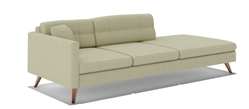 True Modern Dane One-Arm Sofa With Chaise