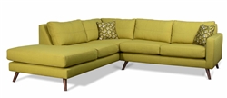 True Modern Dane Corner Sectional Sofa With Bumper