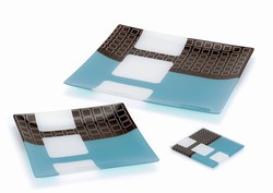 Groove Multi Square Design Coaster Set